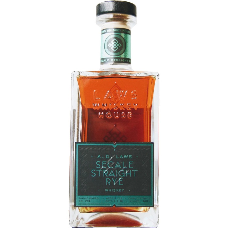 A.D. Laws Small Batch Secale Straight Rye Whiskey