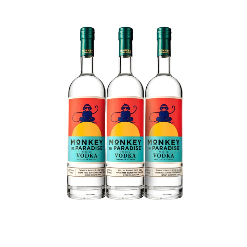 Monkey In Paradise Vodka (3) Pack Bundle