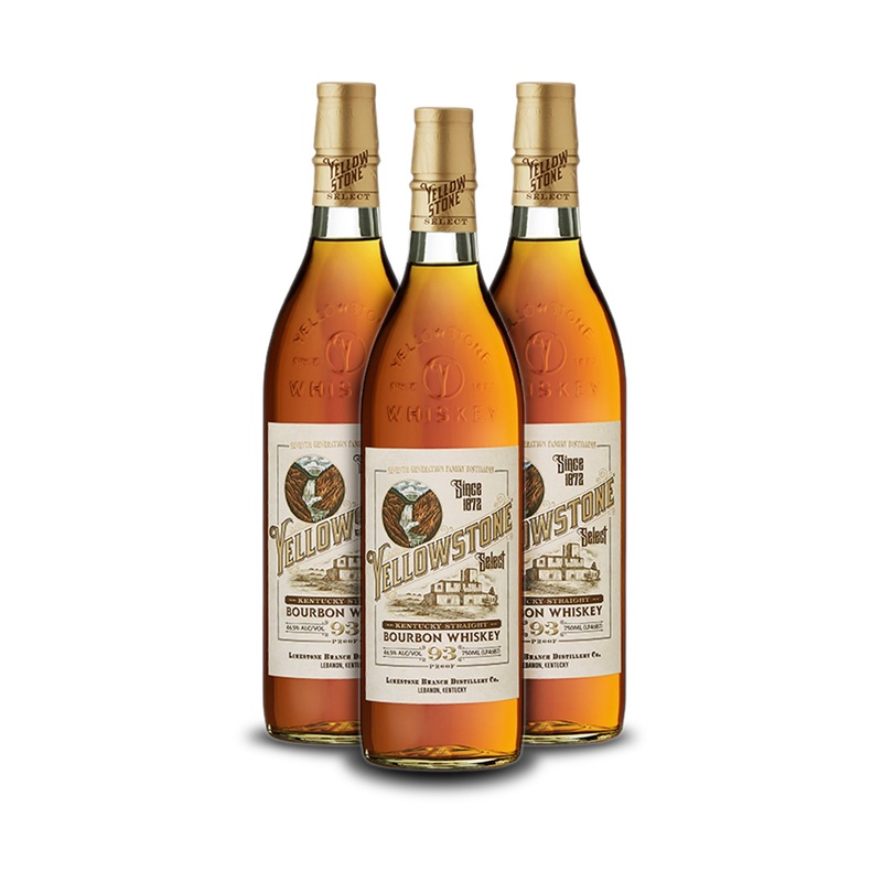 Yellowstone Select Bourbon (3) Bottle Bundle