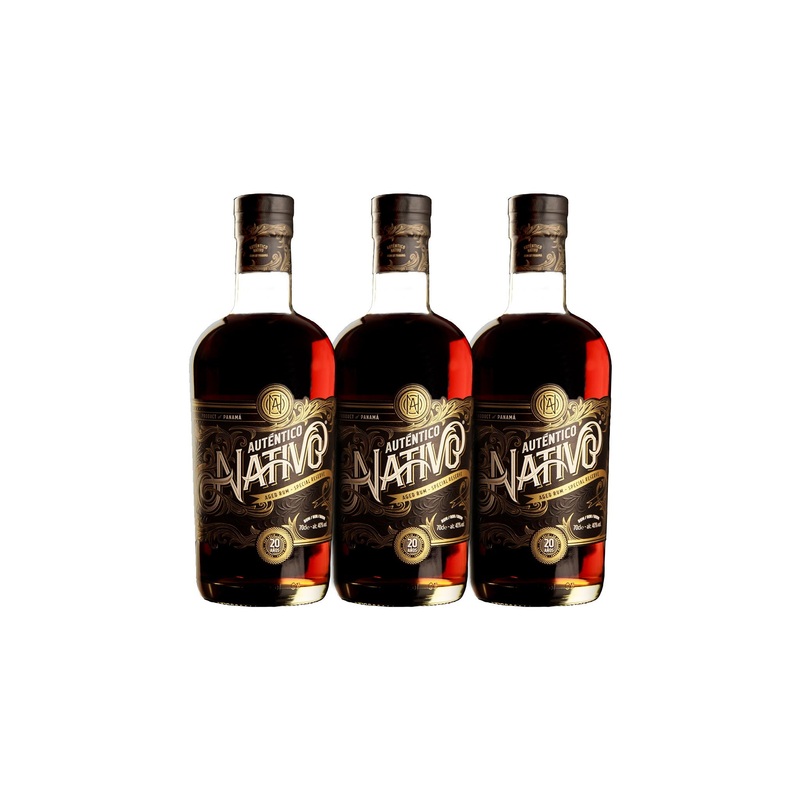Autntico Nativo 20 Year Rum (3) Bottle Bundle