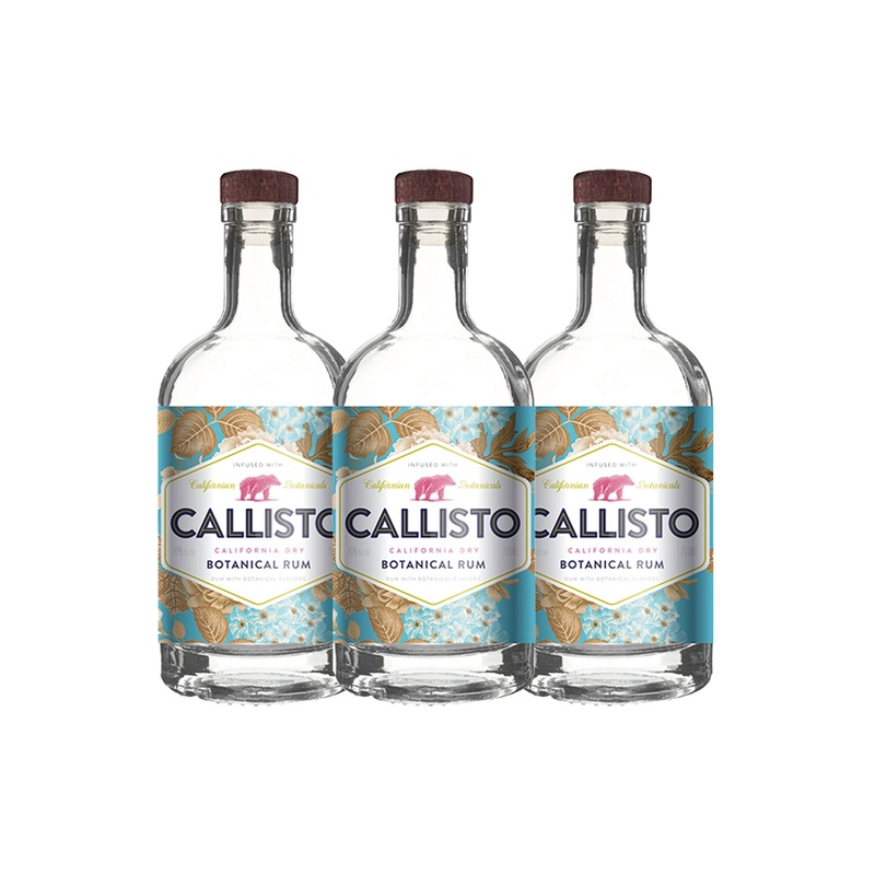 Callisto Californian Dry Botanical Rum (3) Bottle Bundle