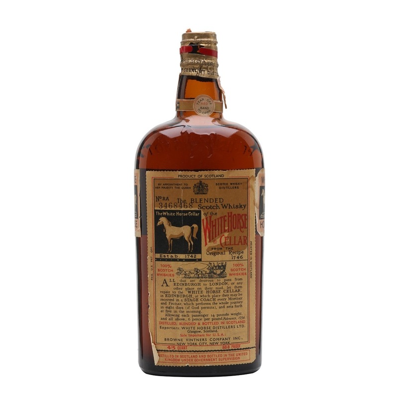 White Horse Bot.1950s Spring Cap Blended Scotch Whisky