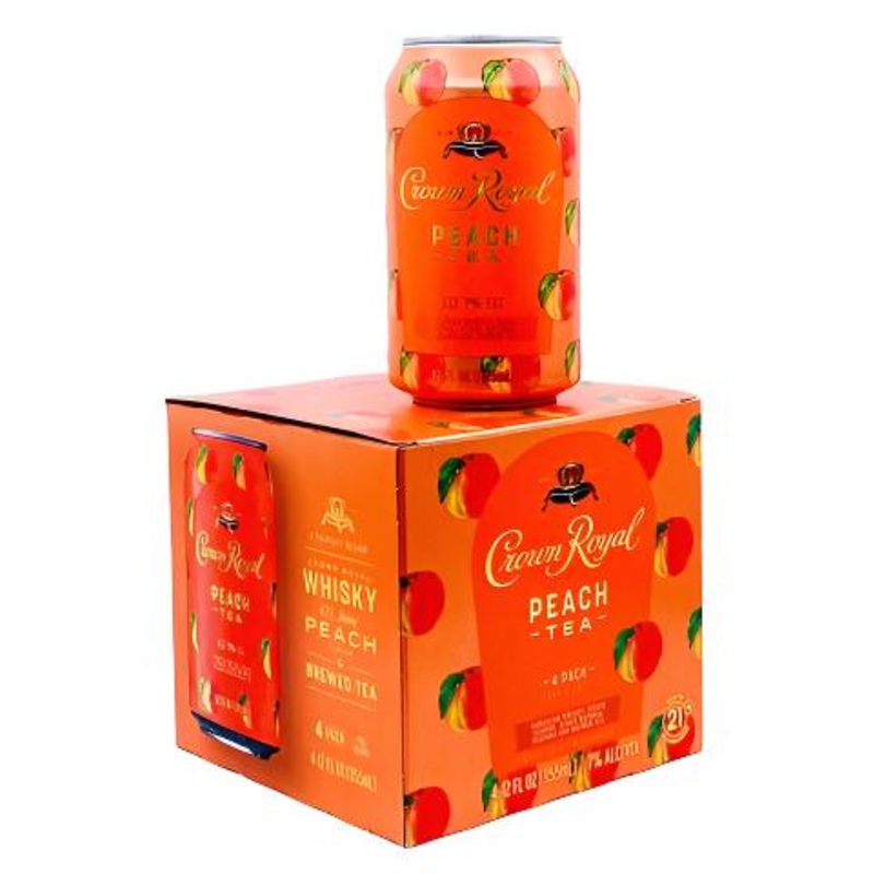Crown Royal Peach Tea (4) Pack Cans