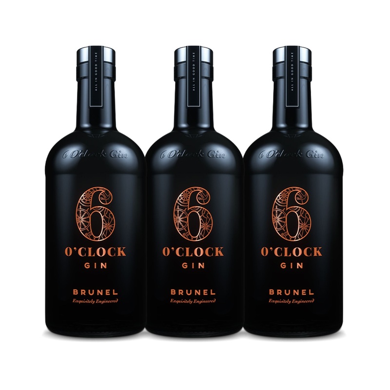 6 O'Clock Brunel Edition Gin (3) Bottle Bundle