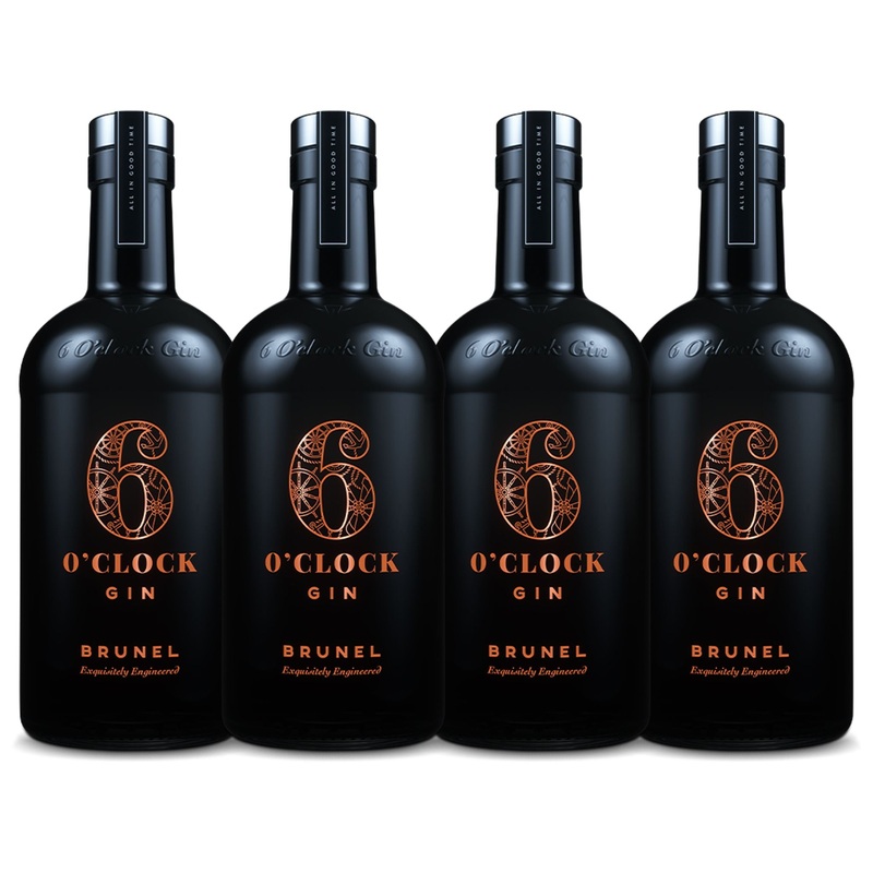 6 O'Clock Brunel Edition Gin (4) Bottle Bundle
