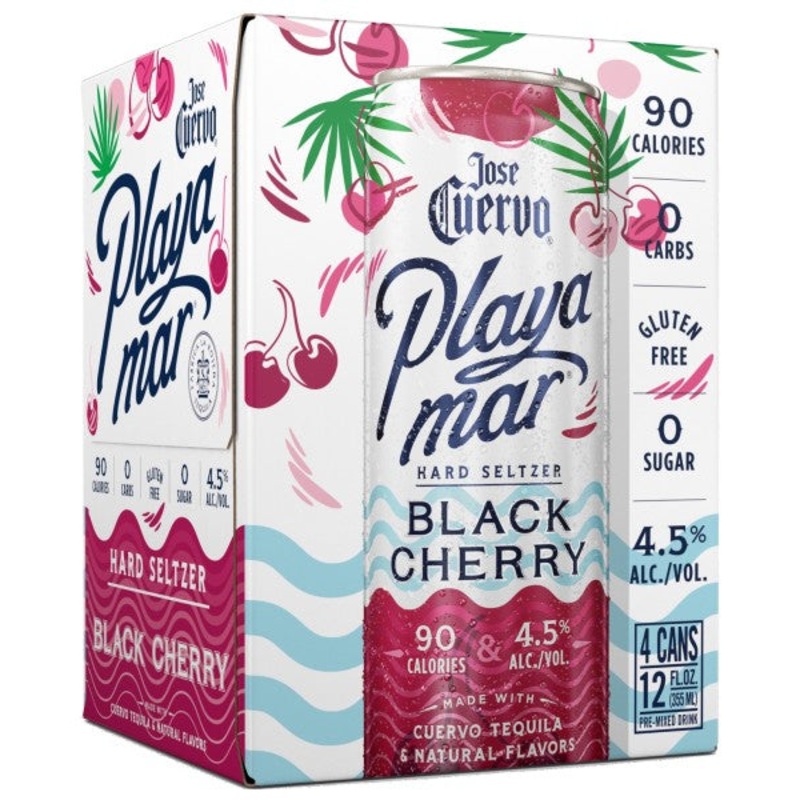 Jose Cuervo | Playamar Black Cherry Tequila Hard Seltzer (4) Pack Cans