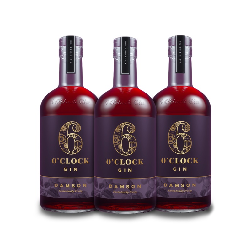 6 O'Clock Gin Damson Gin (3) Bottle Bundle