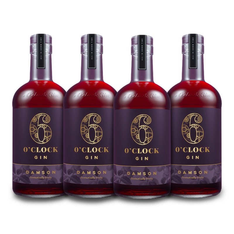 6 O'Clock Gin Damson Gin (4) Bottle Bundle