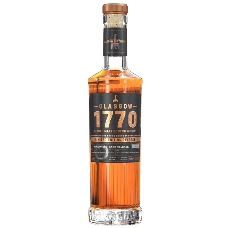 Glasgow 1770 | Limited Edition: The Coopers' Cask Release | Single Malt Scotch Whisky | 500ML