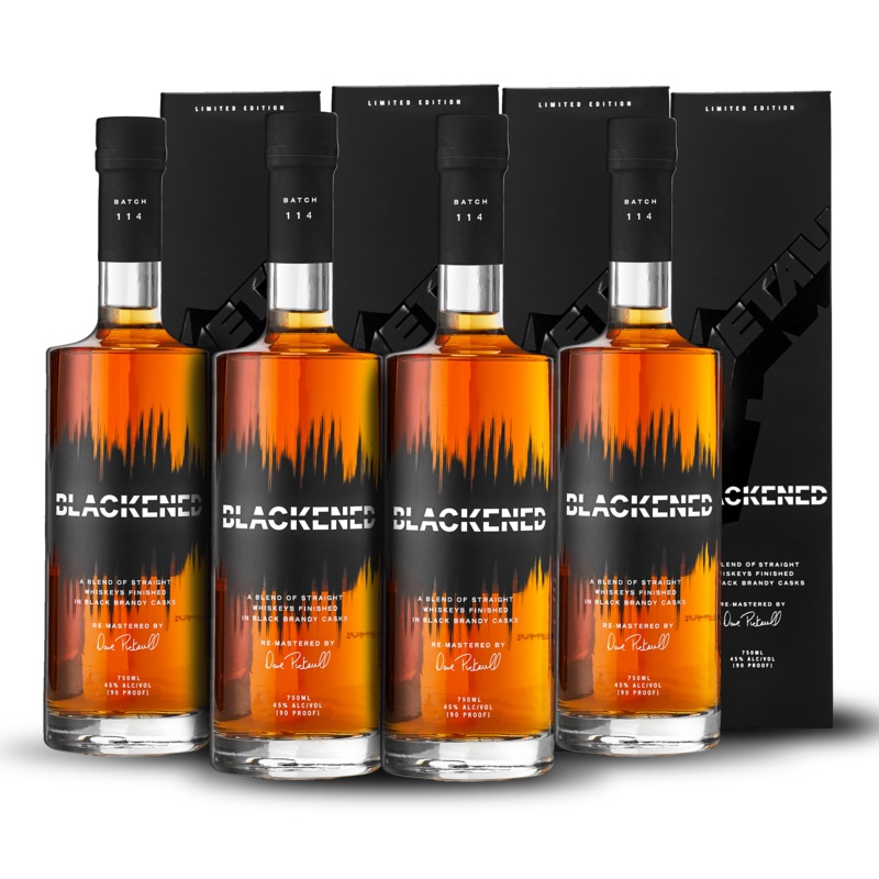 BLACKENED AMERICAN WHISKEY | LIMITED BATCH 114 | THE BLACK ALBUM WHISKEY PACK COLLECTORS EDITION (4) **Collect One/Drink Three**