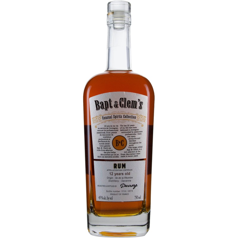 Bapt & Clem's 12 Year Old Reunion From Savanna Distillery Island Rhum