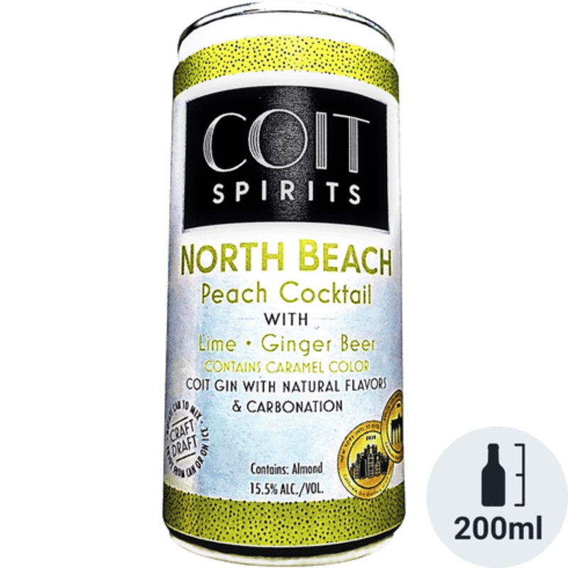 Coit Spirits North Beach Peach Ready To Drink Cocktail | 200ML