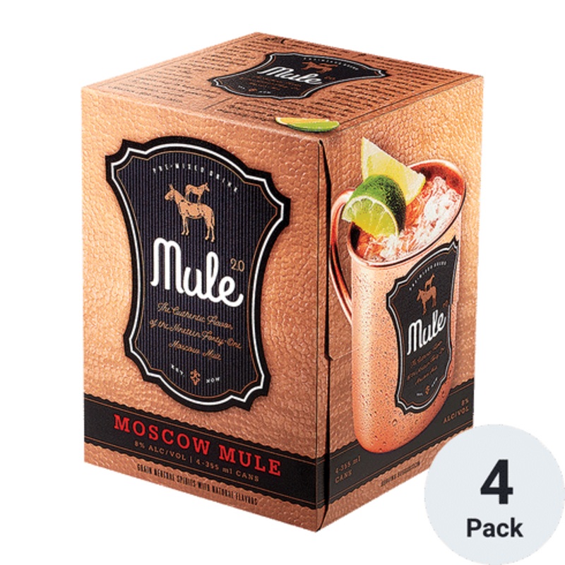 Mule 2.0 Moscow Mule Cocktail 4 Pack | 12OZ