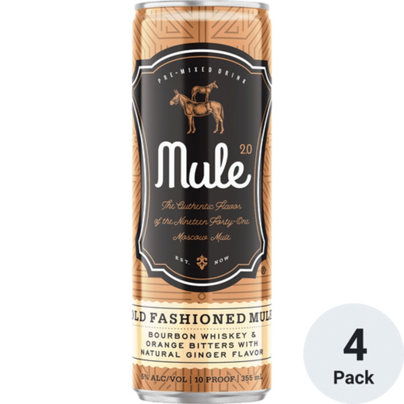 Mule 2.0 Old Fashioned Mule Cocktail 4 Pack | 12OZ