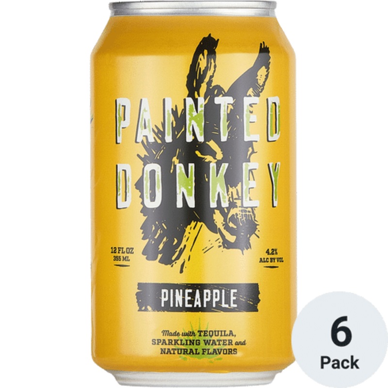 Painted Donkey Pineapple Margarita Cocktail 6 Pack | 12OZ