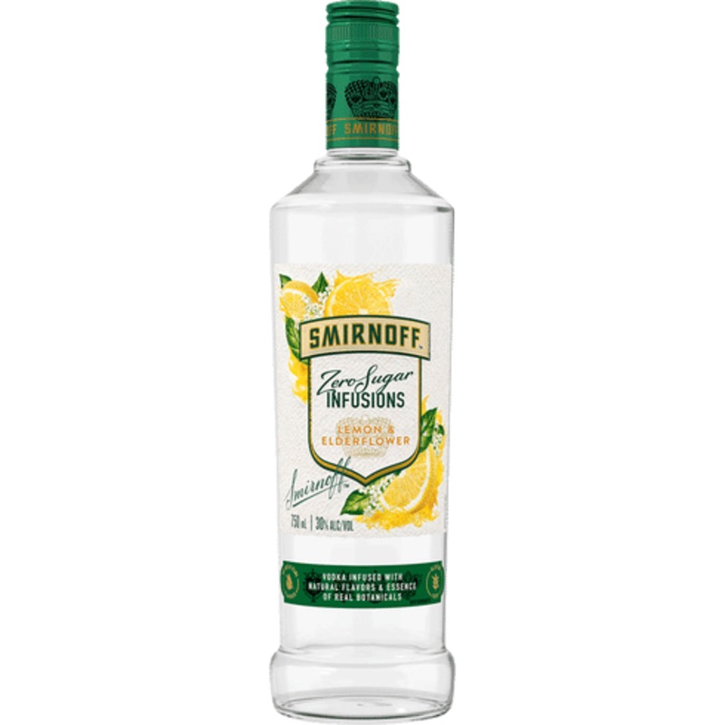 Smirnoff Zero Sugar Infusions Lemon & Elderflower Vodka