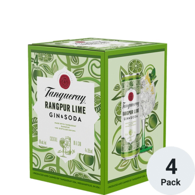 Tanqueray Rangpur Lime & Soda Ready To Drink Cocktail | 4pk-12oz Cans