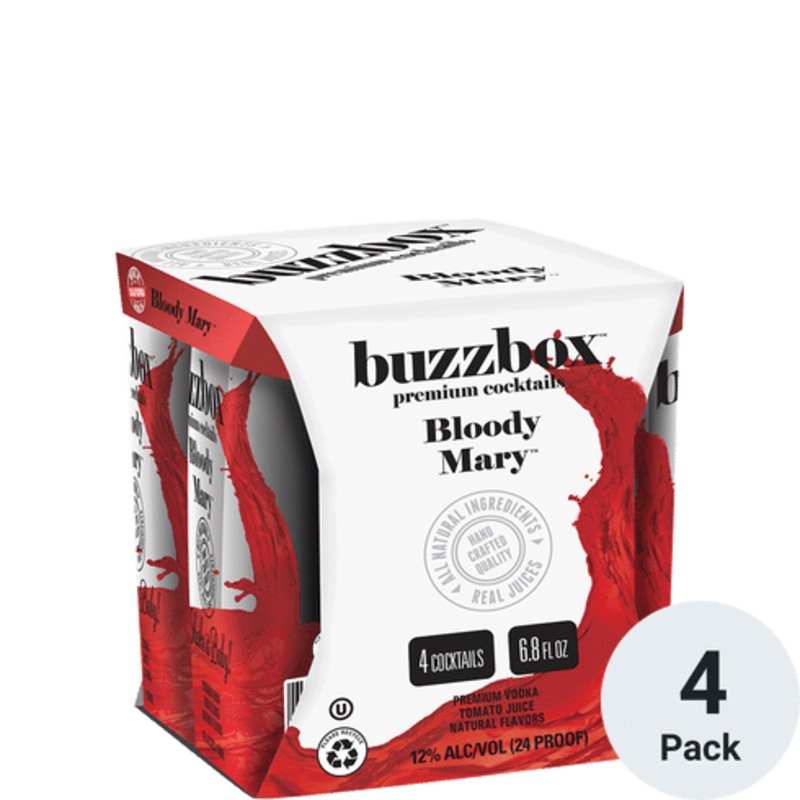BuzzBox Bloody Mary Ready To Drink Cocktail