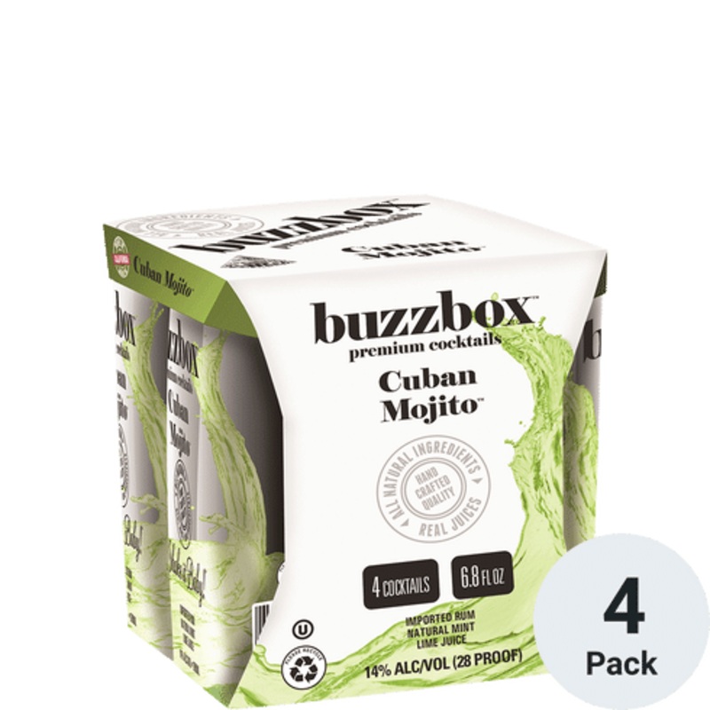 BuzzBox Cuban Mojito Ready To Drink Cocktail