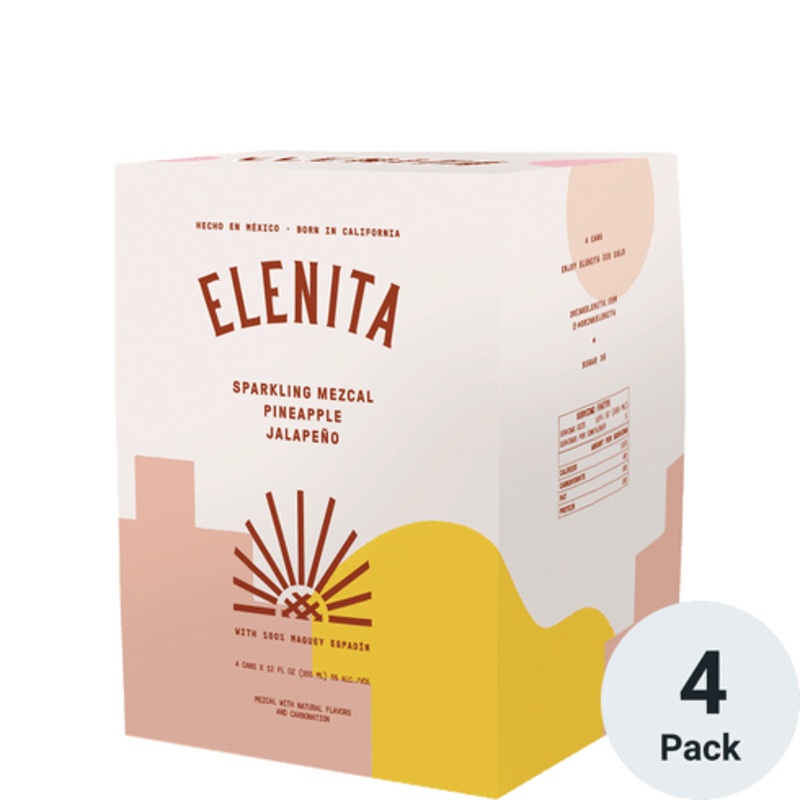 Elenita Sparkling Mezcal Pineapple Jalapeno Ready To Drink Cocktail