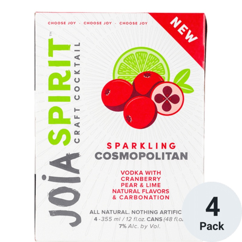 Joia Sparkling Cosmopolitan Ready To Drink Cocktail 4 Pack | 355ML