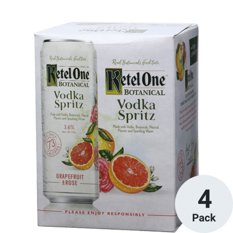 Ketel One Botanical Spritz Grapefruit & Rose Vodka Cocktail 4 Pack | 12OZ