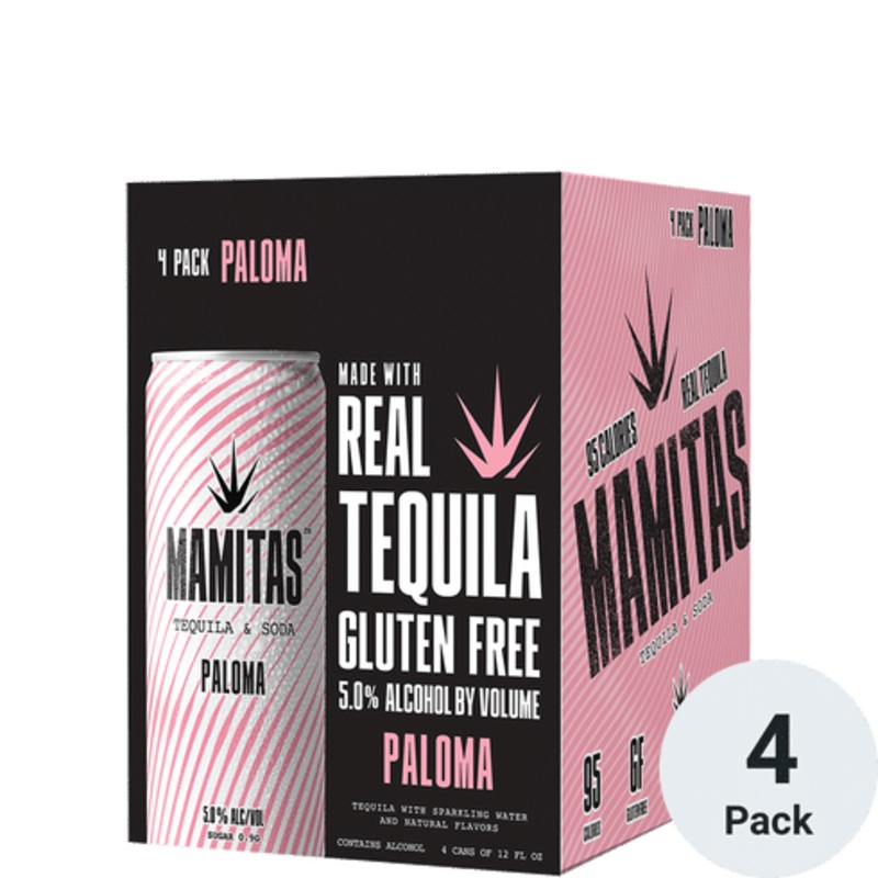 Mamitas Soda Paloma & Tequila Ready To Drink Cocktail 4 Pack | 12OZ