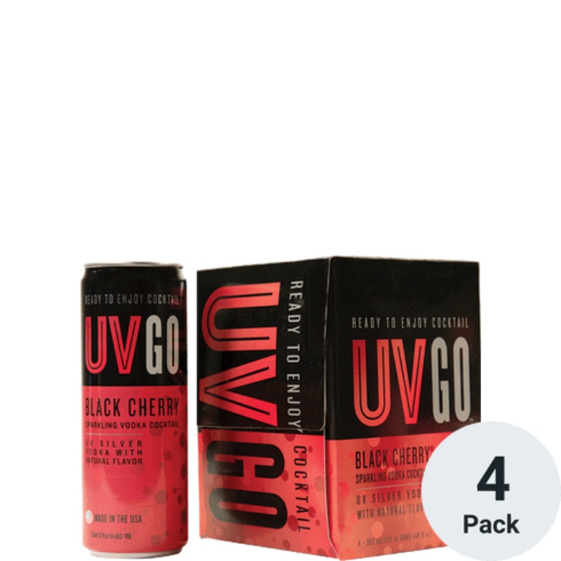 UV GO Black Cherry Cocktail | 4pk-355ML