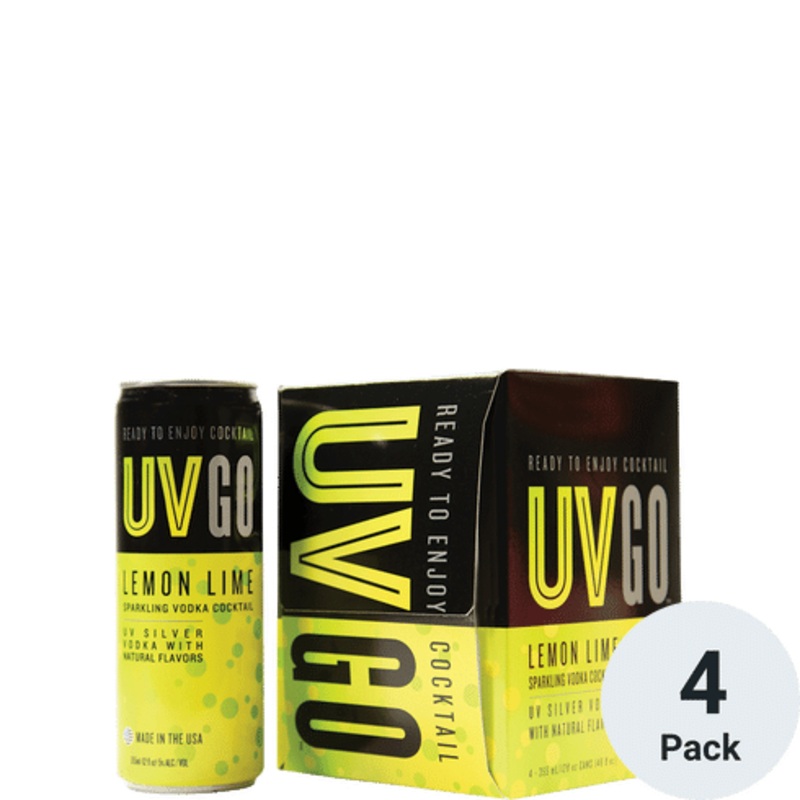 UV GO Lemon Lime Cocktail | 4pk-355ML