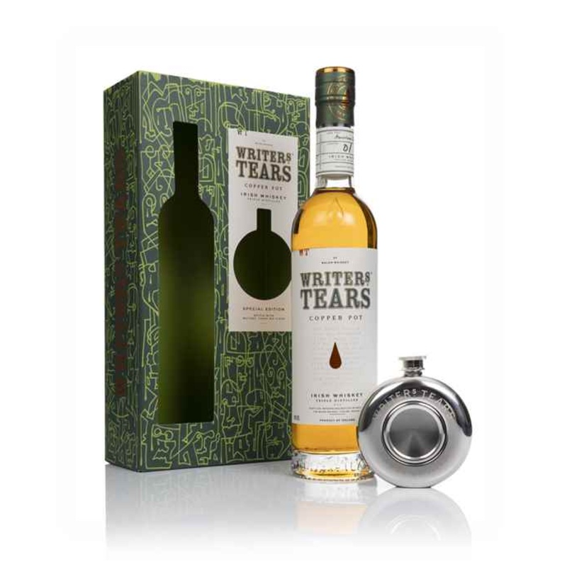 Writers Tears | Gift Set with Hip Flask | Irish Whiskey | 700ML