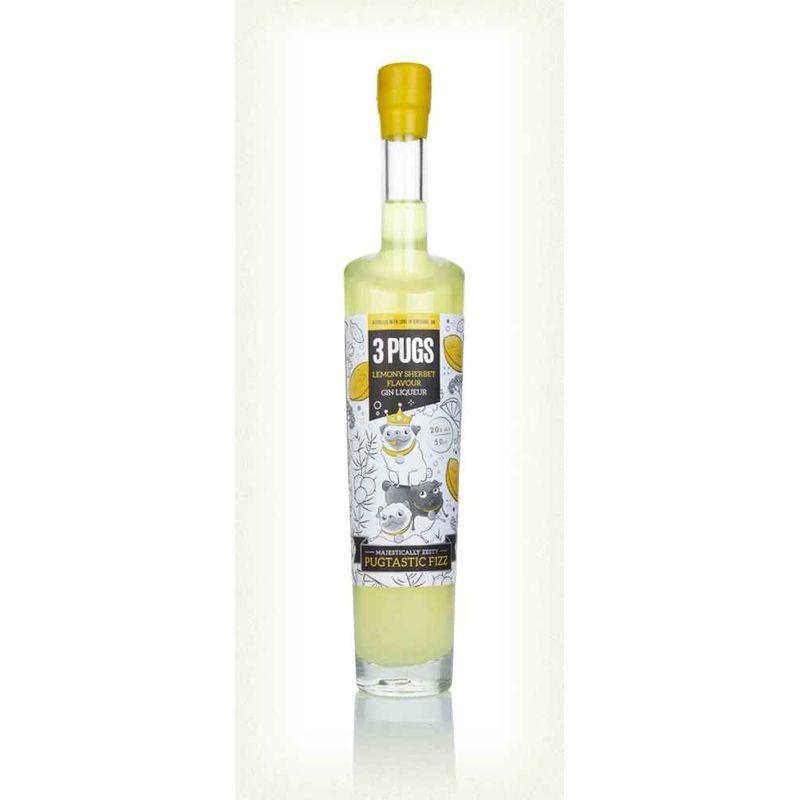3 Pugs Lemony Sherbet Gin Liqueur | 500ML