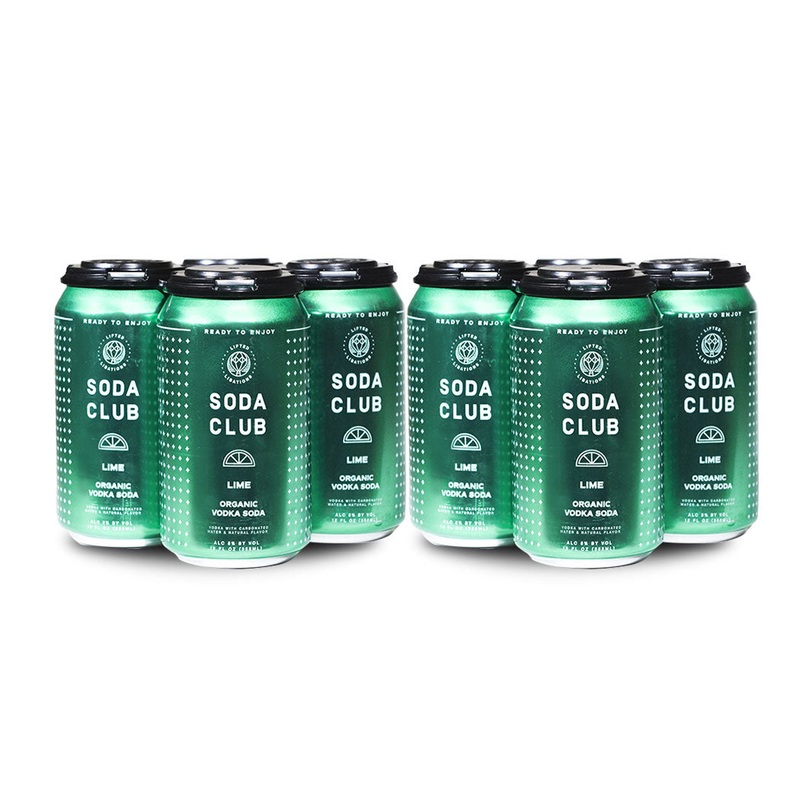 Lifted Libations Club Lime Organic Vodka Soda (8) Cans