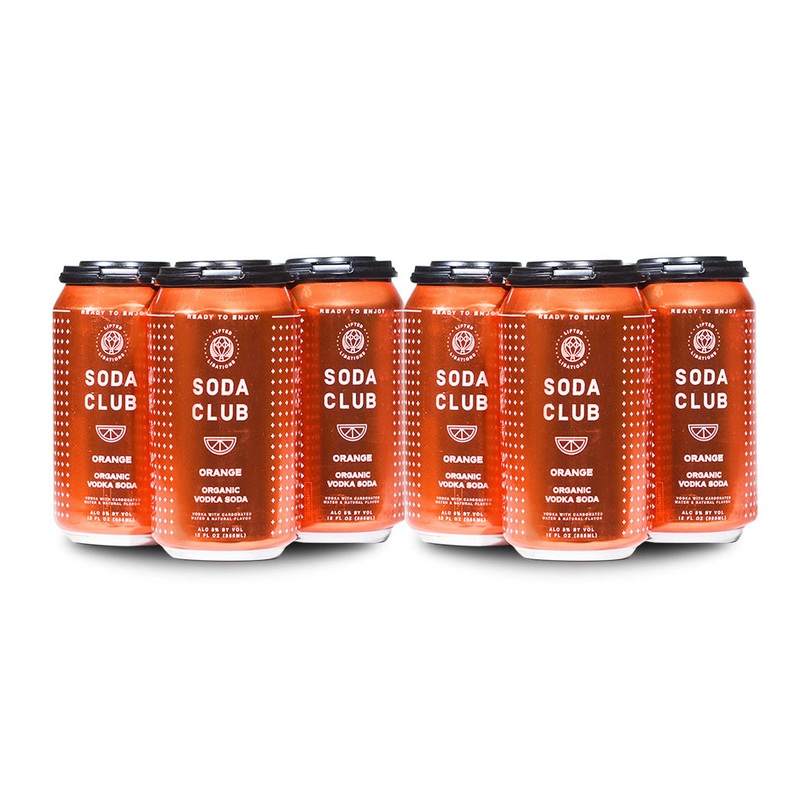 Lifted Libations Club Orange Organic Vodka Soda (8) Cans