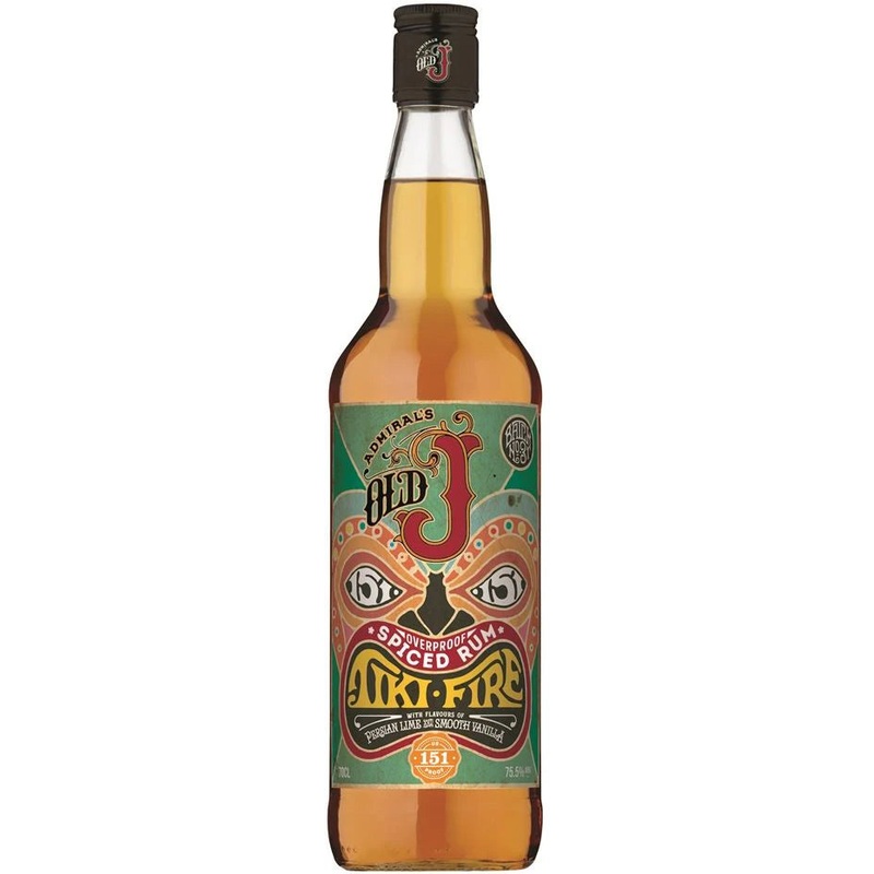 Admiral Vernon's Old J Tiki Fire Spiced Rum | 700ML