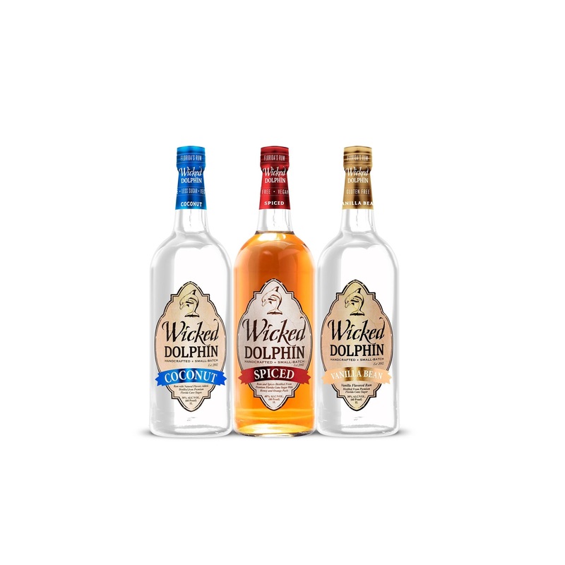 Wicked Dolphin | Coconut, Vanilla Bean & Spiced Rum (3) Bottle Bundle