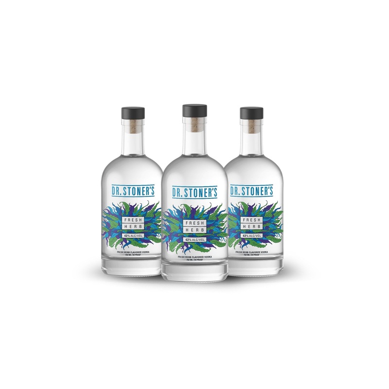 Dr. Stoner's Fresh Herb Vodka (3) Bottle Bundle