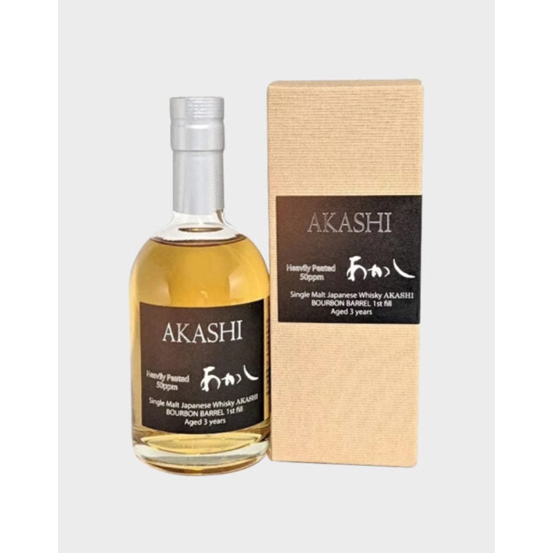 Akashi 3 Years Old Heavily Peated Bourbon Barrel 1st fill Whisky | 500ML