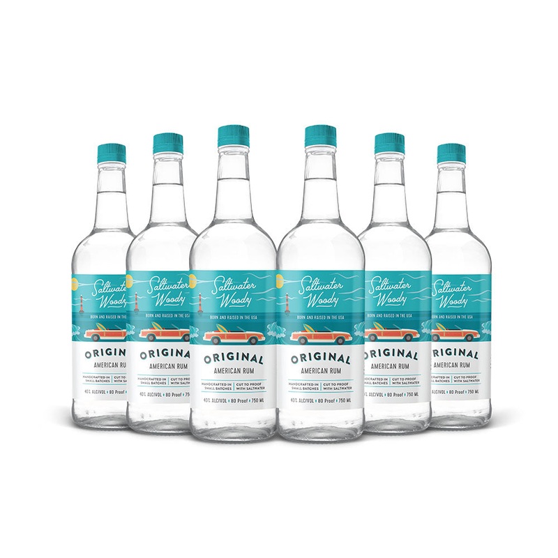 Saltwater Woody Original American Rum (6) Bottle Bundle