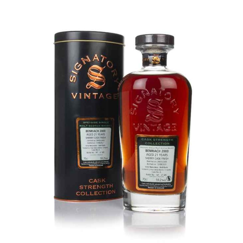 Benriach 21 Year Old 2000 (cask 6) - Cask Strength Collection (Signatory) Scotch Whisky | 700ML