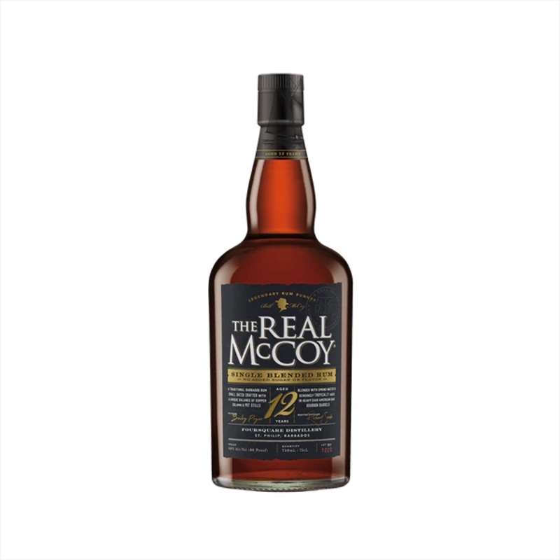 The Real McCoy 12 Year Old Single Blended Dark Rum | 700ML