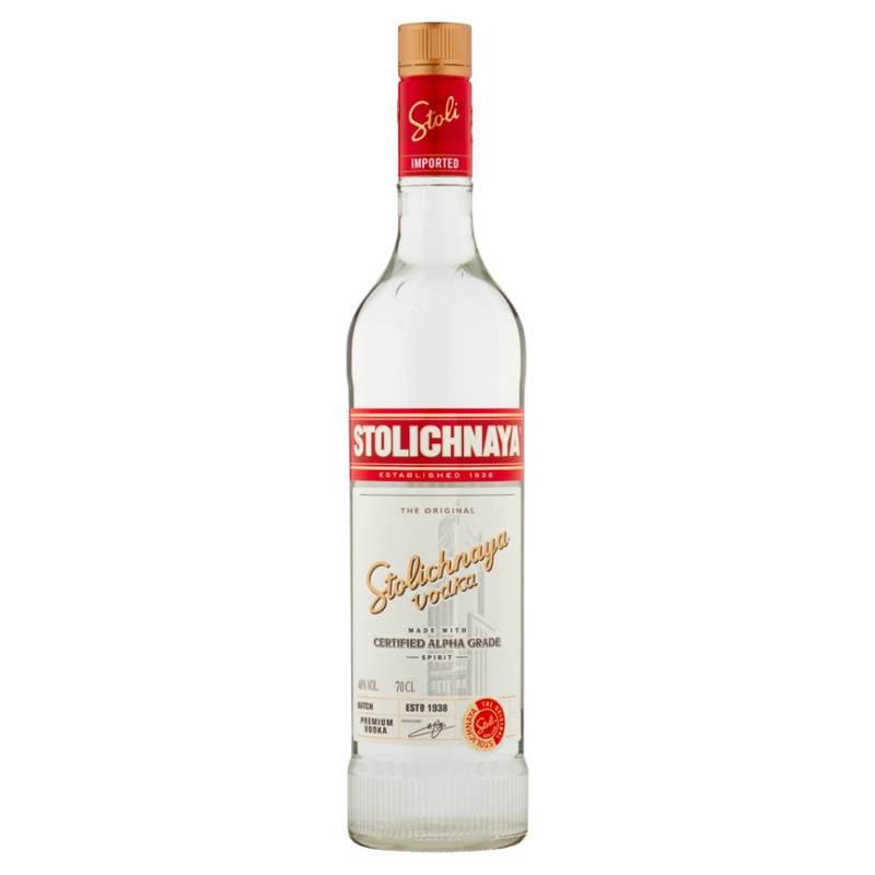 Stolichnaya Red Label Plain Vodka | 700ML