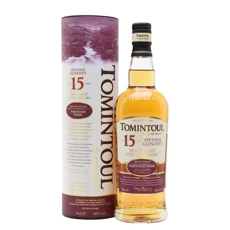 Tomintoul 15 Year Old Portwood Finish Batch 2 Speyside Single Malt Scotch Whisky | 700ML