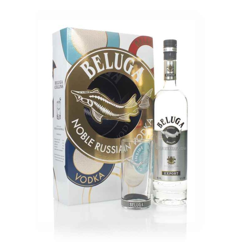 Beluga Noble Russian Gift Pack with Glass Vodka | 700ML