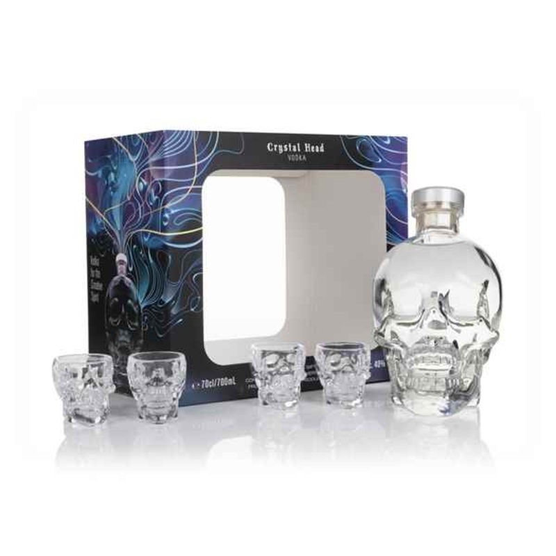 Crystal Head Gift Pack with 4x Glasses Vodka | 700ML