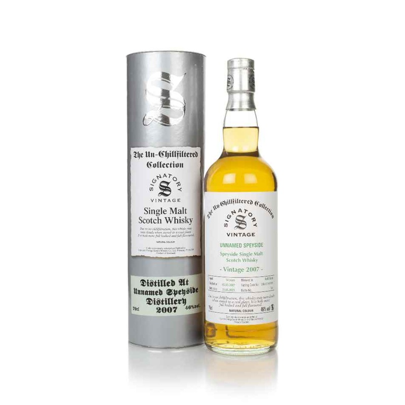 Unnamed Speyside 14 Year Old 2007 (cask DRU17/A190#9) - Un-Chillfiltered Collection (Signatory) Scotch Whisky | 700ML