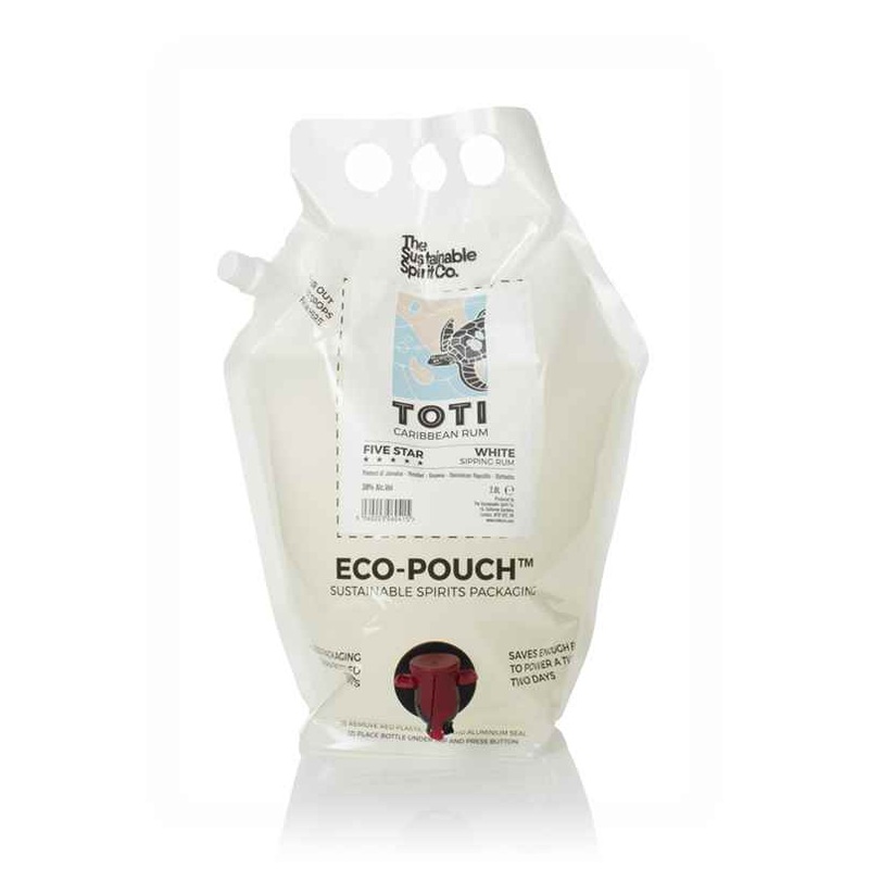 Toti White Eco-Pouch (The Sustainable Spirit Co.) Caribbean Rum | 2.8L