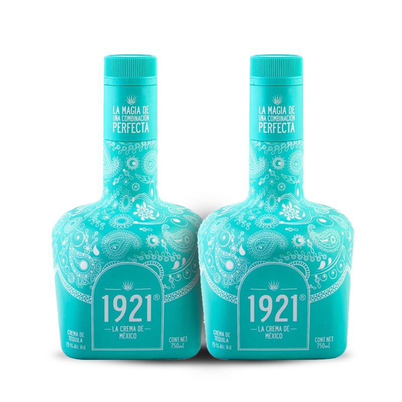 1921 Crema De Mexico Blue Tequila (2) Bottle Bundle