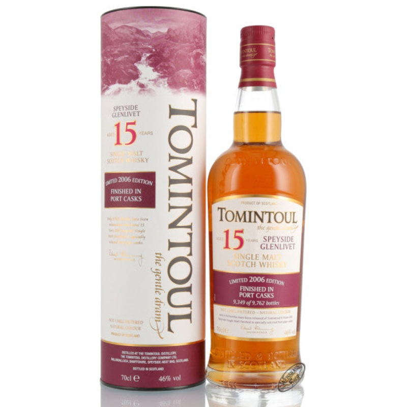 Tomintoul 15 Year Old Port Cask Finish Scotch Whisky | 700ML