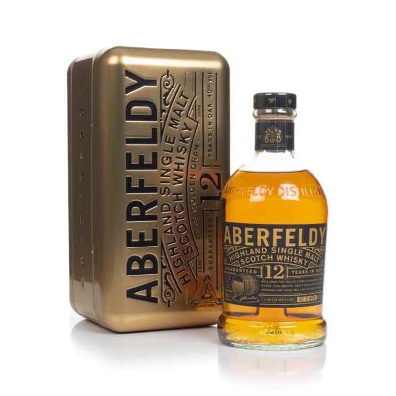 Aberfeldy 12 Year Old with Gold Bar Tin Scotch Whisky | 700ML
