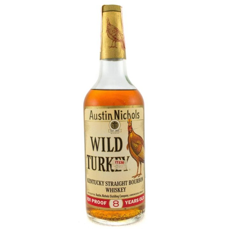 Wild Turkey 8 Years Old 1970's Era Excellent Tax Strip Kentucky Straight Bourbon Whiskey